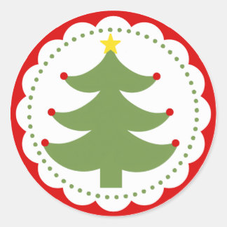 Weihnachtsbaumaufkleber Runder Aufkleber