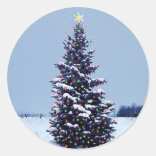 Weihnachtsbaumaufkleber Runder Aufkleber