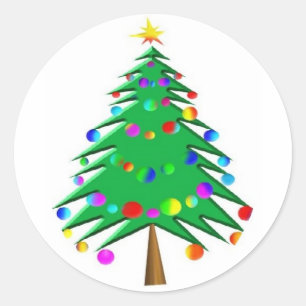 Weihnachtsbaumaufkleber Runder Aufkleber