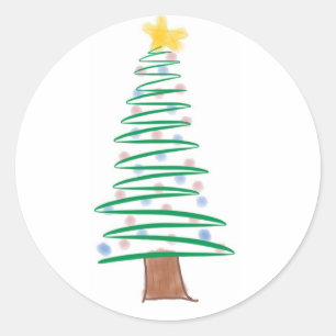 Weihnachtsbaumaufkleber Runder Aufkleber