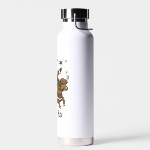 Weihnachtsbaumbeleuchtung Santa Riding Highland Co Trinkflasche