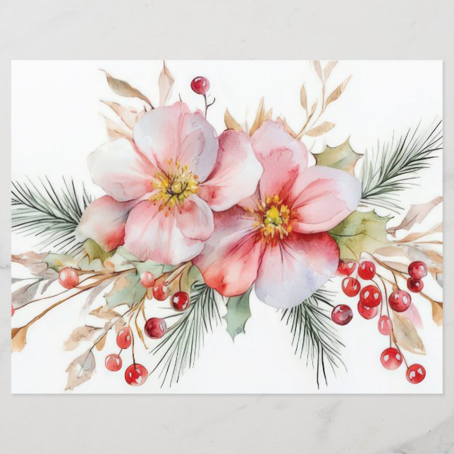 Weihnachtsbaumbücher und Blume (Vorderseite)