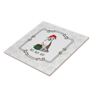 WeihnachtsbaumBull (lt brindle white 3) Niedlich Fliese