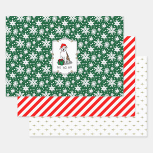 WeihnachtsbaumBull (lt brindle white 3) Niedlich Geschenkpapier Set