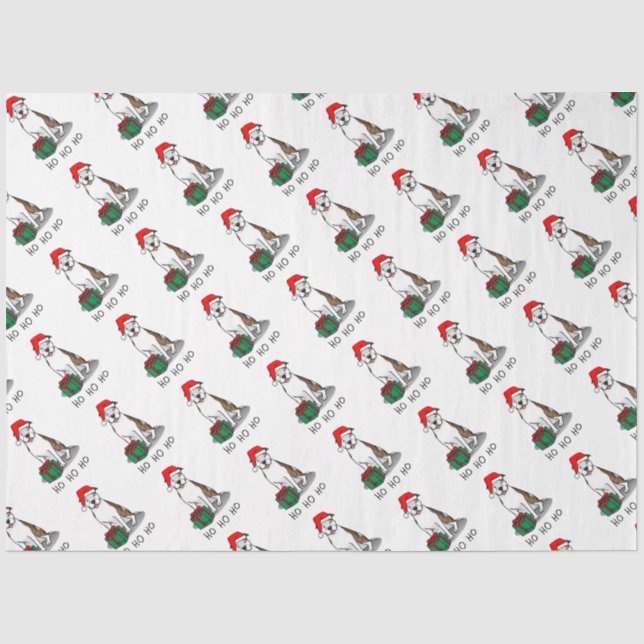 WeihnachtsbaumBull (lt brindle white 3) Niedlich Seidenpapier (Vorderseite)