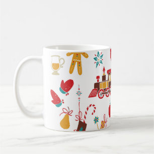 Weihnachtsbaumchen: Schneesicheres Vintages Set. Kaffeetasse