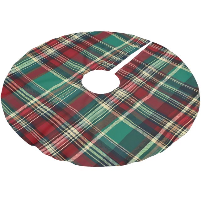 Weihnachtsbaumdecke aus Red Tartan (Schrägansicht)