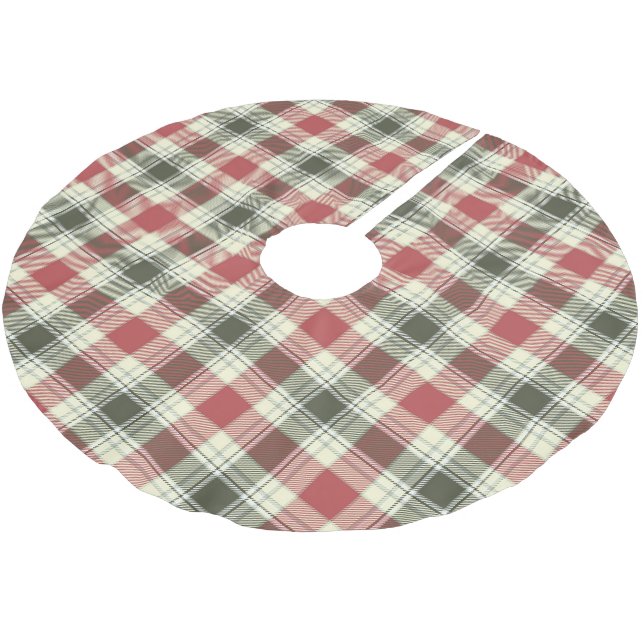 Weihnachtsbaumdecke aus Red Tartan (Schrägansicht)