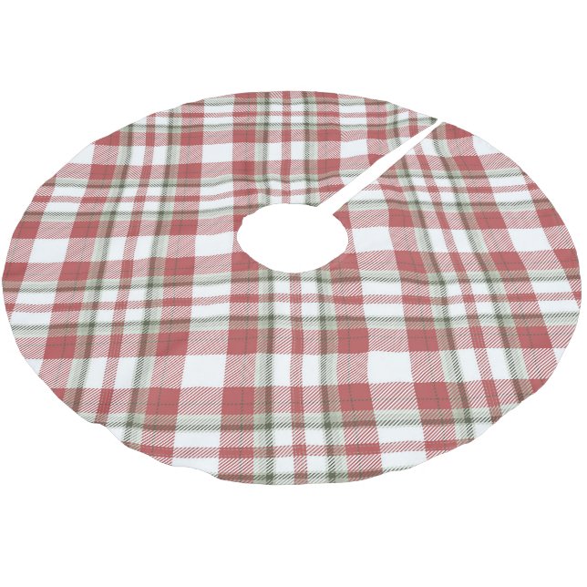 Weihnachtsbaumdecke aus Red Tartan (Schrägansicht)