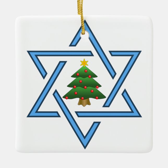Weihnachtsbaumdekoration Keramikornament (Vorderseite)