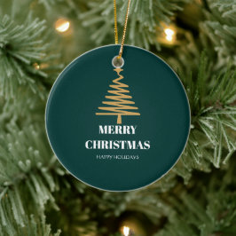 Weihnachtsbaumdekoration mit warmen Wünschen Keramik Ornament
