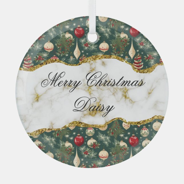 Weihnachtsbaumdekoration nach Maß Ornament Aus Glas (Vorderseite)