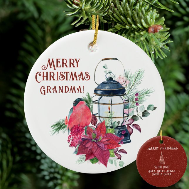 Weihnachtsbaumdekoration Oma Keramik Ornament (Christmas Tree Decoration Grandma)