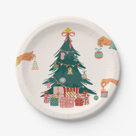 Weihnachtsbaumdekoration Papierplatte Pappteller