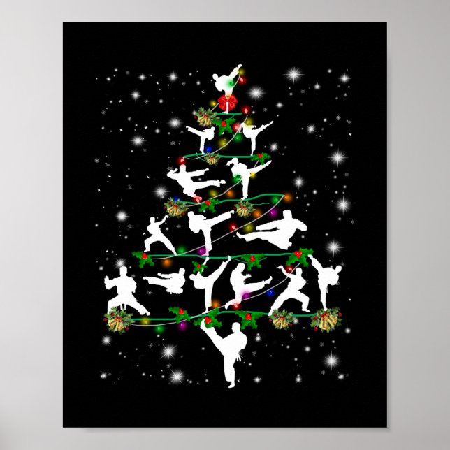 Weihnachtsbaumdekoration von Karate Poster (Vorne)