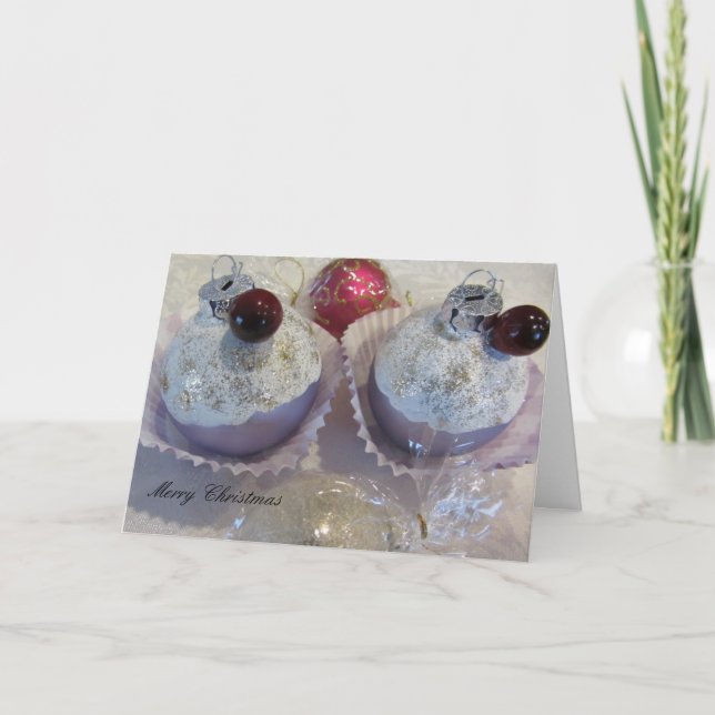 Weihnachtsbaumdekorationen Feiertagskarte (Vorderseite)