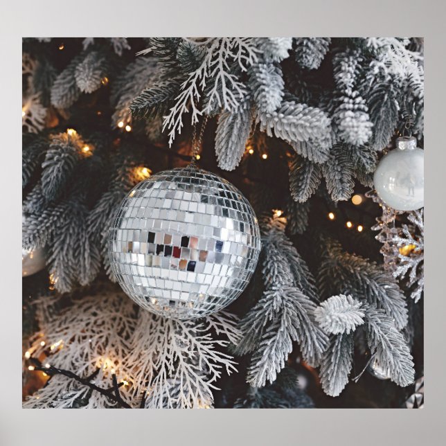 Weihnachtsbaumdekorationen, festliches Licht im Hi Poster (Vorne)