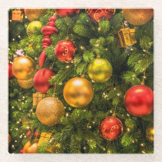Weihnachtsbaumdekorationen Fotografieren von Unter Glasuntersetzer (Vorderseite)
