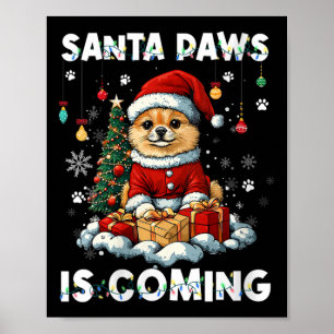 Weihnachtsbaumdekorationen für Frauen Spitz Hund L Poster