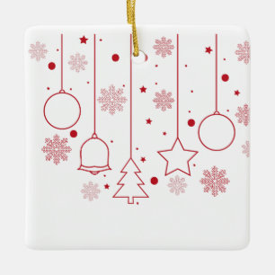 Weihnachtsbaumdekorationen Keramikornament