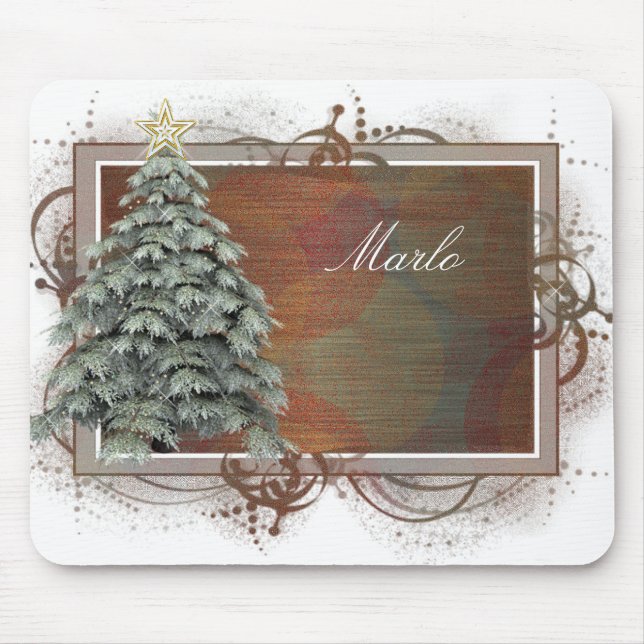 Weihnachtsbaumdesign 1 Mousepad (Vorne)