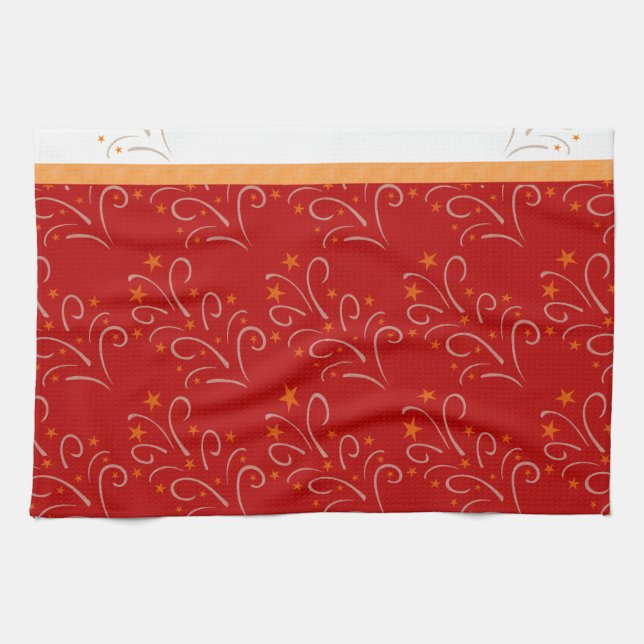 Weihnachtsbaumdesign Geschirrtuch (Horizontal)