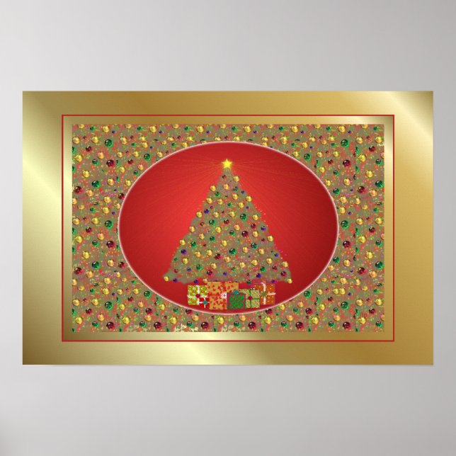 Weihnachtsbaumdrucke Poster (Vorne)