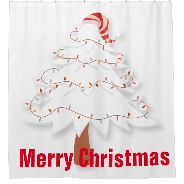Weihnachtsbaumduschvorhang Duschvorhang (Vorderseite)