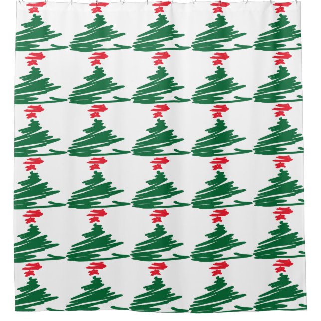 Weihnachtsbaumduschvorhang Duschvorhang (Vorderseite)
