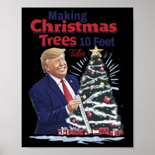Weihnachtsbäume 10 Meter größer machen Poster