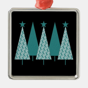 Weihnachtsbäume - Aquamariner Schleimkrebs Silbernes Ornament