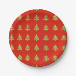 Weihnachtsbäume auf der Weihnachtsfeier Pappteller