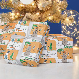 Weihnachtsbäume aus einem Teil der Welt Geschenkpapier
