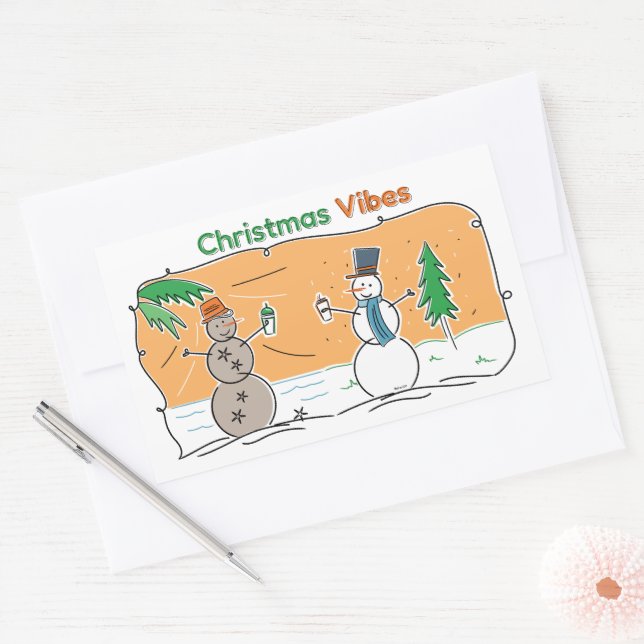 Weihnachtsbäume aus einem Teil der Welt Rechteckiger Aufkleber (Umschlag)