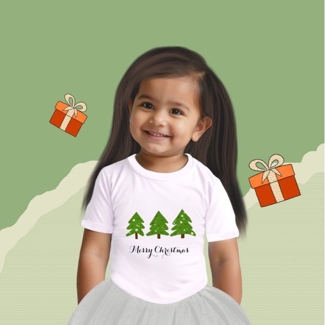 Weihnachtsbäume Baby T-shirt (Von Creator hochgeladen)