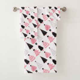 Weihnachtsbaume Badhandtuch Set