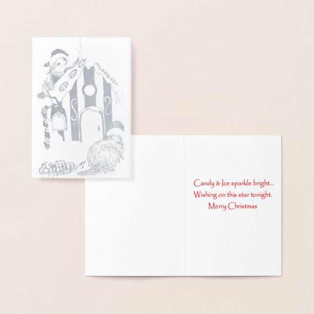 Weihnachtsbäume dekoriert Extravagante Foil Card Folienkarte (Anzeige)