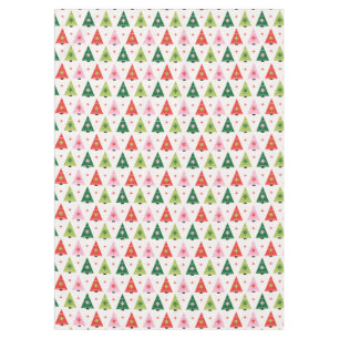 Weihnachtsbäume der Mitte des Mod Tischdecke