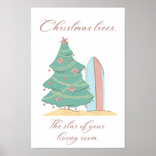 Weihnachtsbäume. Der Star Ihres Wohnzimmers Poster