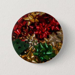 Weihnachtsbäume farbenfroher Feiertag Button