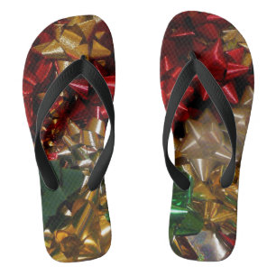 Weihnachtsbäume farbenfroher Feiertag Flip Flops