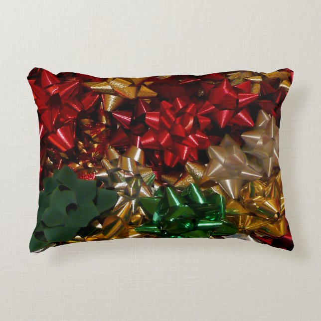 Weihnachtsbäume farbenfroher Feiertag Zierkissen (Vorderseite)