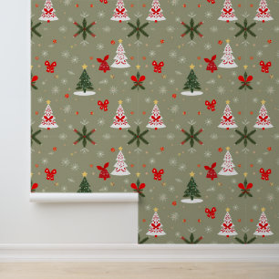 Weihnachtsbäume & Feiertage Muster Tapete