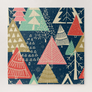Weihnachtsbäume Festliche nahtlose Illustration.