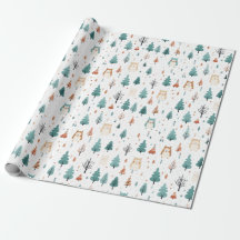Weihnachtsbäume Geschenkpapier