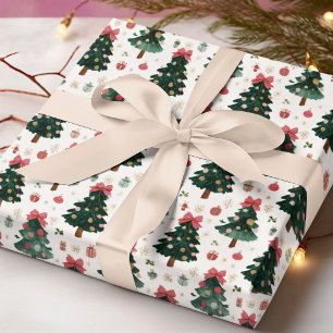 Weihnachtsbäume Geschenkpapier