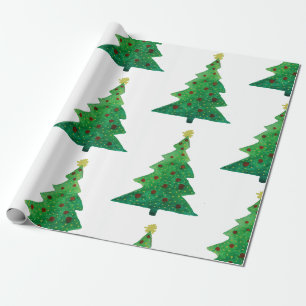 Weihnachtsbäume glänzendes Wrapping Paper, 30 in x Geschenkpapier