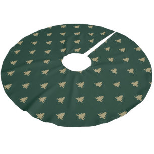 Weihnachtsbäume, goldfarbenes Kieferngrün niedlich Polyester Weihnachtsbaumdecke