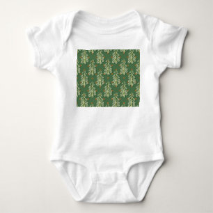 Weihnachtsbäume Illustration Muster Baby Strampler