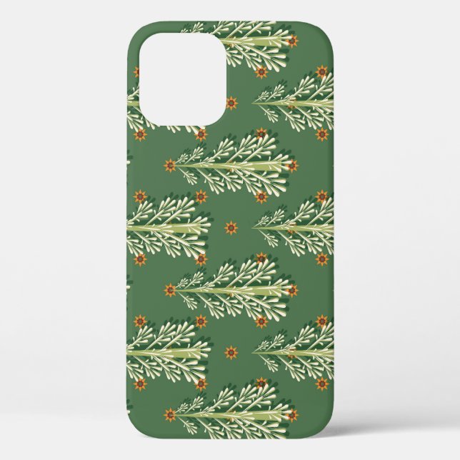 Weihnachtsbäume Illustration Muster Case-Mate iPhone Hülle (Rückseite)